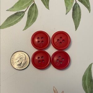 Gucci Set of 4 Red Buttons